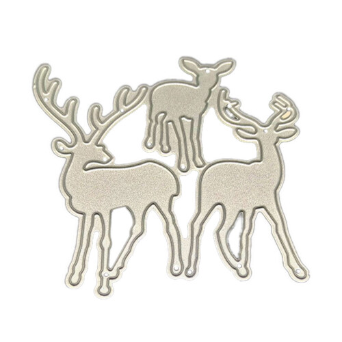Drie Kerst herten metalen stansmessen stencil DIY scrapbooking