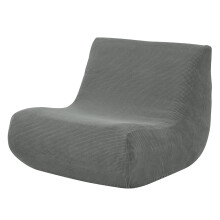 Plush Sofa Seats Protection Cover, Single Seater,-Dark Grey