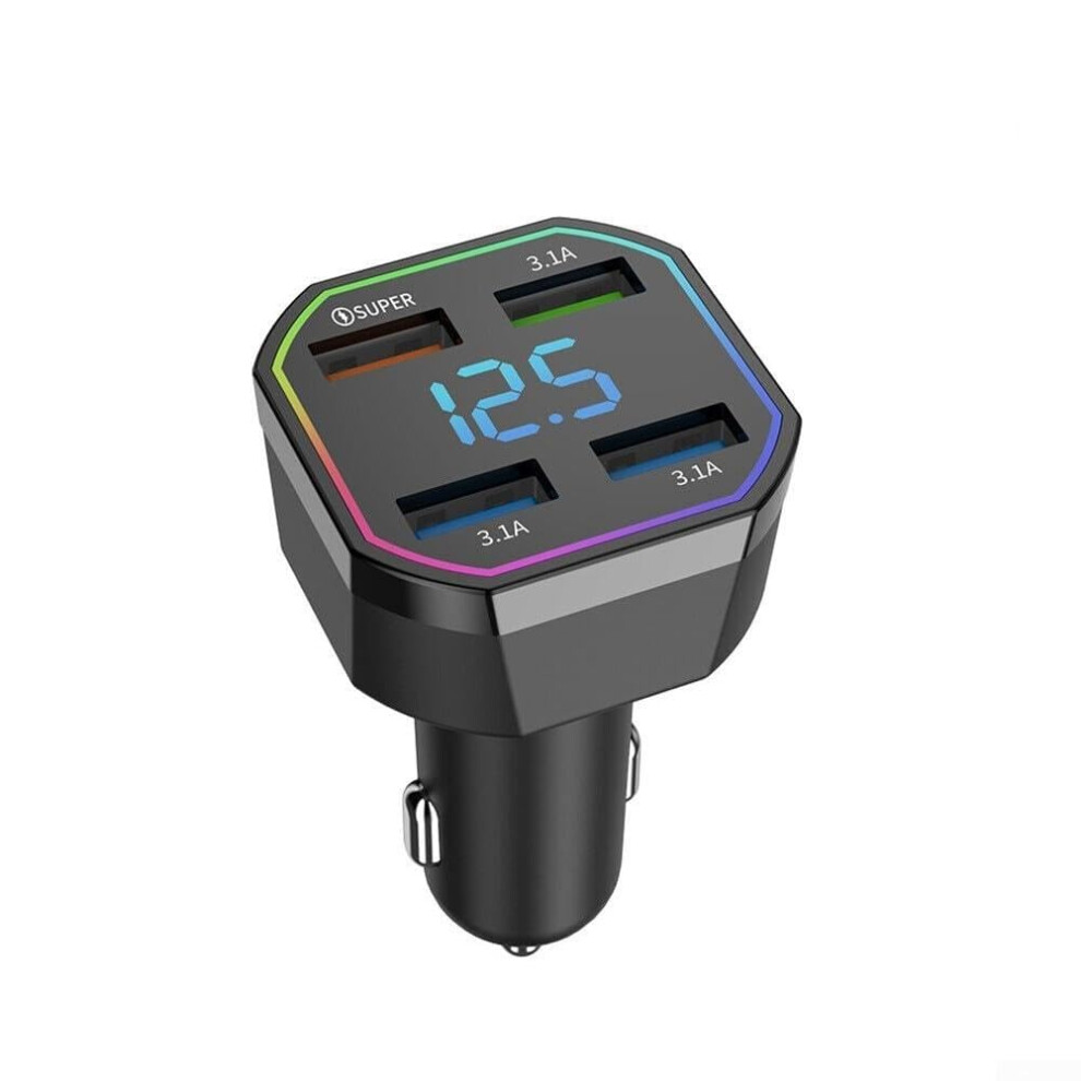 Usb C Pd Car Charger Adapter, Fourport, 20W Usbc Pd, 66W Output, 3.1A Per Port, Safety Features 9067246116606