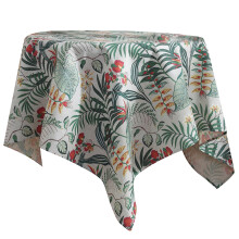 Tablecloth Comfort Cotton Linen Table Cover-green plants 140CM