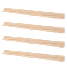 4Pcs Wooden Domino Trays Single Row 36Cm For Mexican Train Mahjong