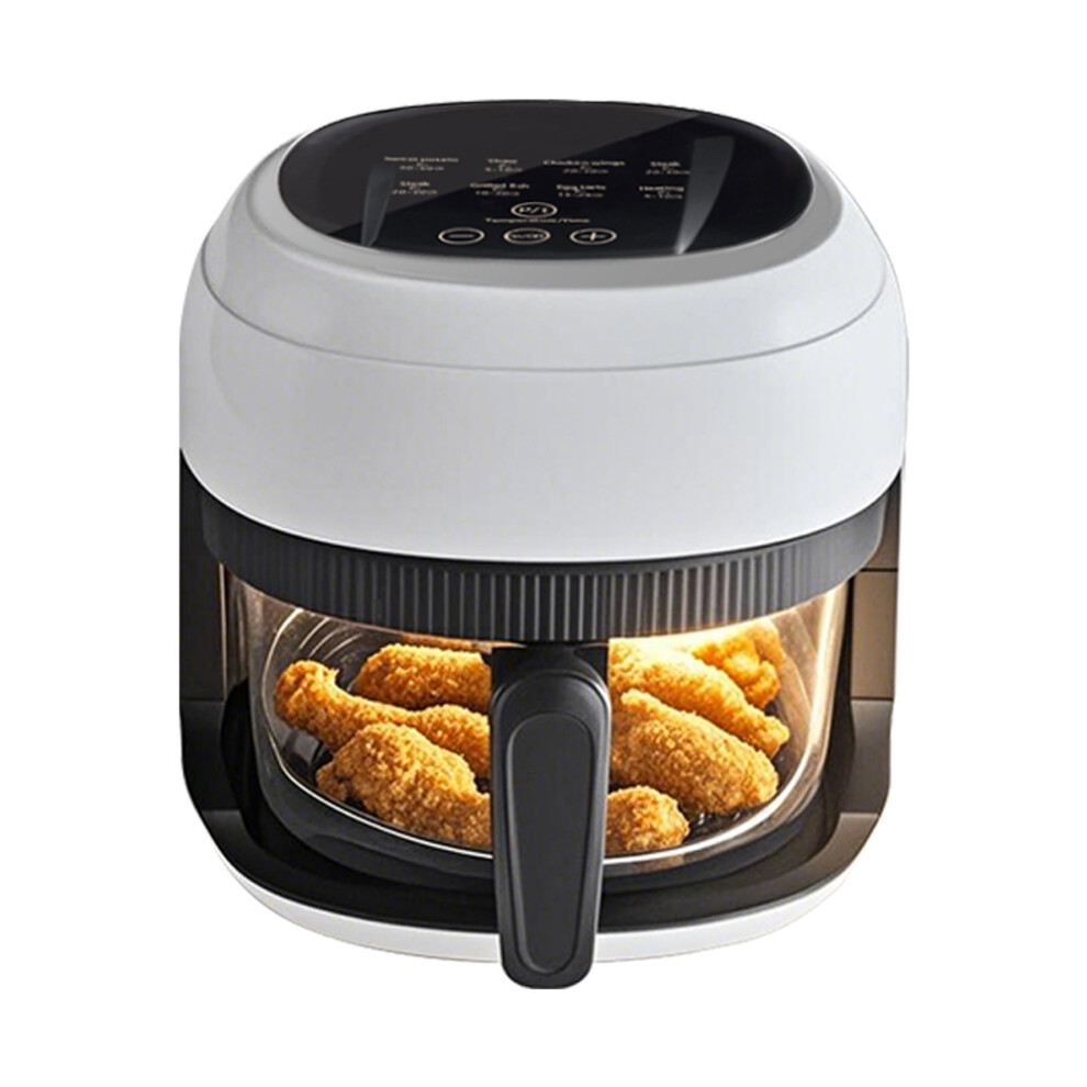 5L Digital Air Fryer Transparent Multifunction Oven Cooker 1200W Oil Free White