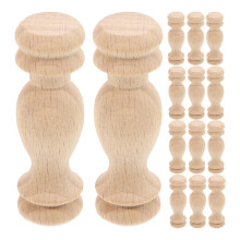 20Pcs Unfinished Wooden Baluster Spindles For Diy Projects 2.36In