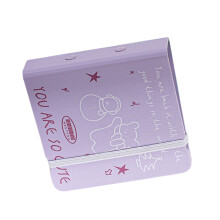40 Pocket Photo Album with 3 Rings PP Binder Cover Photo-Purple