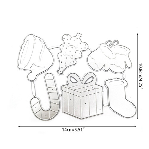 Christmas Stocking Tree Metal Cutting Dies Stencil DIY 1