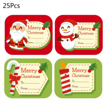 Étiquettes autocollantes joyeux noël avec nom inscriptible,-M3