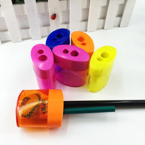 4PCS Handheld Double Hole Sharpeners Bright Color Lightweight-A 1