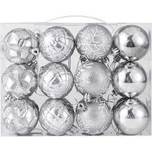 Boules de Noël réutilisables, décorations incassables et écologiques avec crochets de suspension faciles pour la maison, les mariages et le
