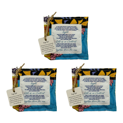 Prayer Fabric Pouches Feature Crosses Design and Blessing-O