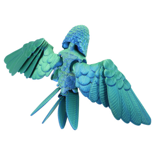 Kids 3D Printed Parrot Model Toy With Movable Wings