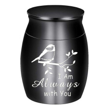 Simple Casket Ashes Vessel Ashes Casket for Pet Urn-Black