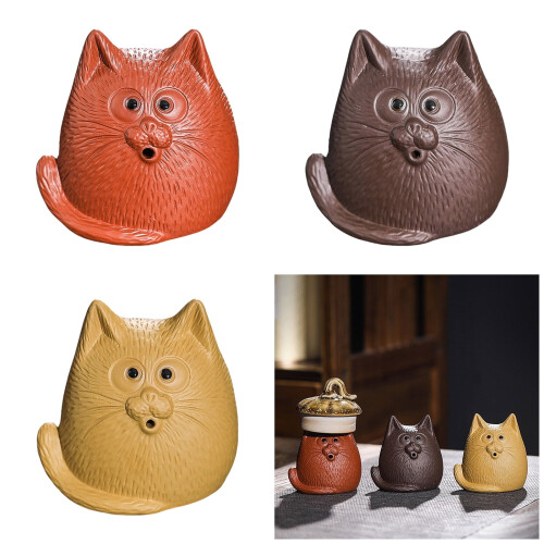 Figurine de chat décorative, ornement avec porte-bâton-1 2