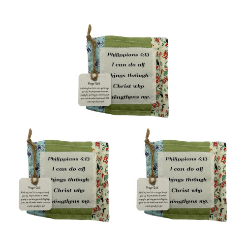 Durable Fabric Prayer Bag Containing Uplifting Messages for-I