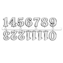 Home Decors Uhren-Zahlen-Sets,-2CM silberner A-Buchstabe