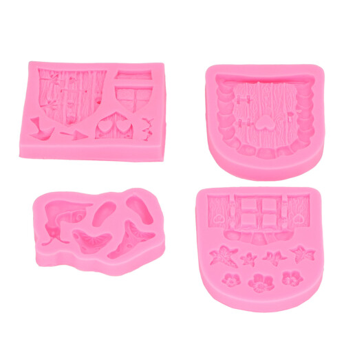4 Stück verzauberte Vintage-Silikonform mit 2