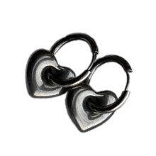 Boucles d'oreilles créoles en alliage élégantes, bijoux-amour