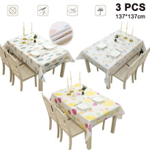 Stylish Vinyl Tablecloth, Waterproof And Scratch Resistant, Elevate Your Dining Experience Indoors And Outdoors