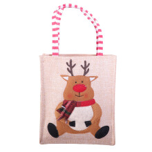 Kerst canvas tas draagtassen voor kerstcadeaus souvenir-hert