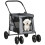 PawHut PawHut One-click Foldable Pet Stroller w/ Mesh Windows, for Small Pets - Grey 9