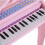 Homcom HOMCOM 37 Key Musical Mini Piano Electrionic Keyboard Microphone Stool Pink 9