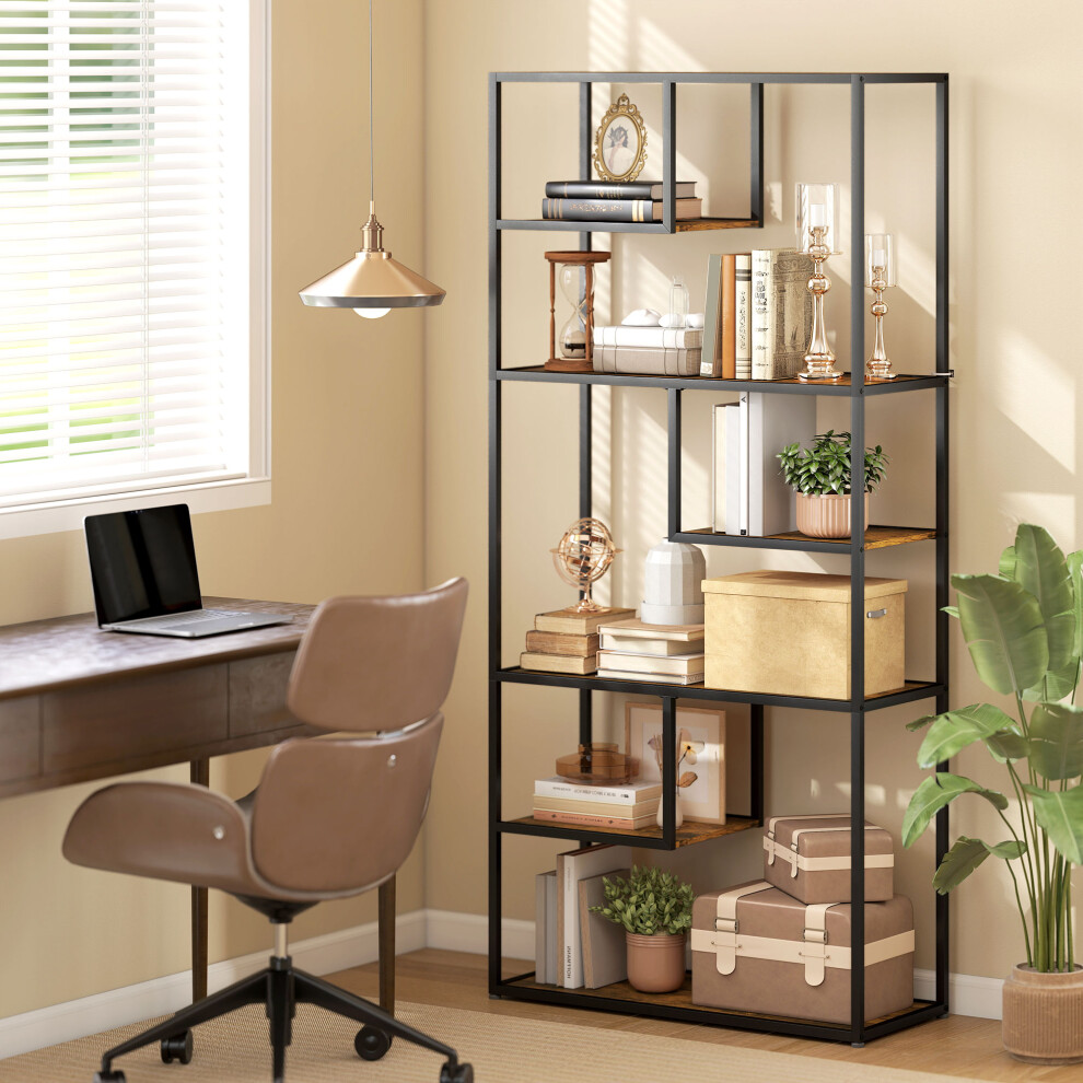 B&Q - 6 Tier Storage ShelvesFree Standing Book Shelf For StudyLiving Room - Image 5