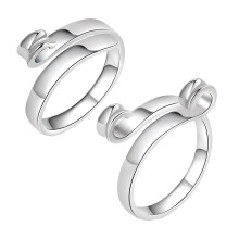 Adjustable Knitting Thimble Finger Rings Yarn Guide Finger-set