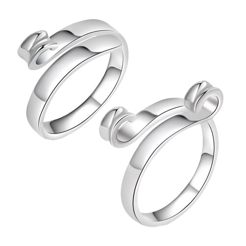 Adjustable Knitting Thimble Finger Rings Yarn Guide Finger-set