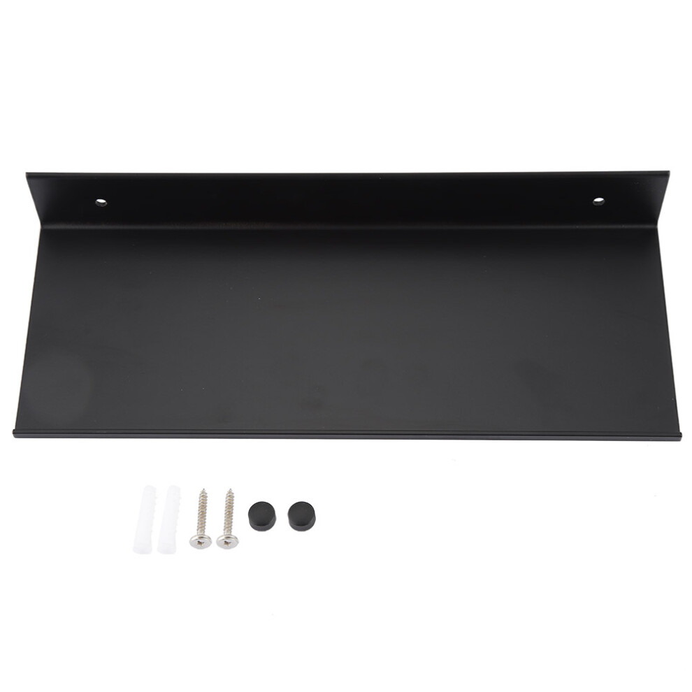 Elegant Floating Shelves, Modern Design Rustproof Space Aluminium Wall Mounted Storage Solution For Damp Area Suitable, Versatile Black Locker Shelves 9061222223708