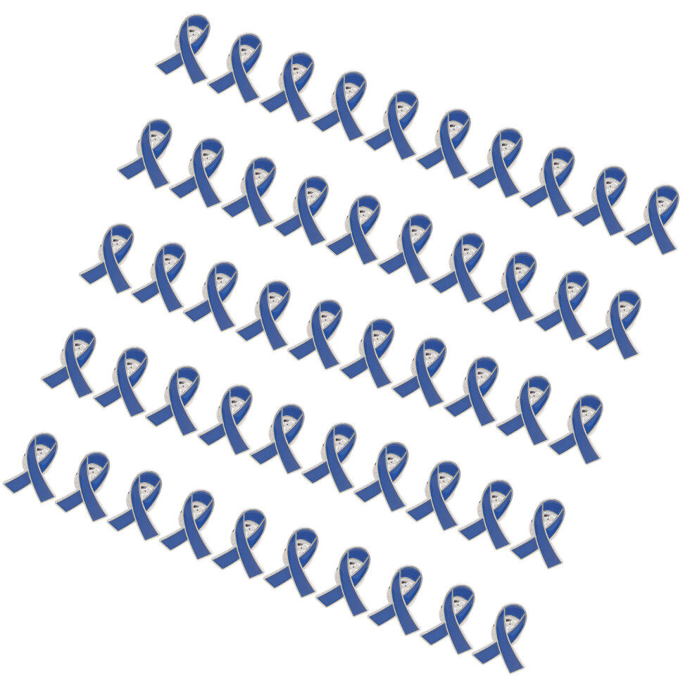 Set Of 50 Awareness Ribbon Enamel Pin Health Cause-Blue
