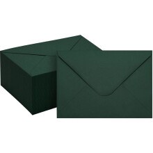 Green Envelopes 50 Pcs A7 Dark Green VFlap 5x7 Invitations Paper for Graduation Wedding Baby Shower