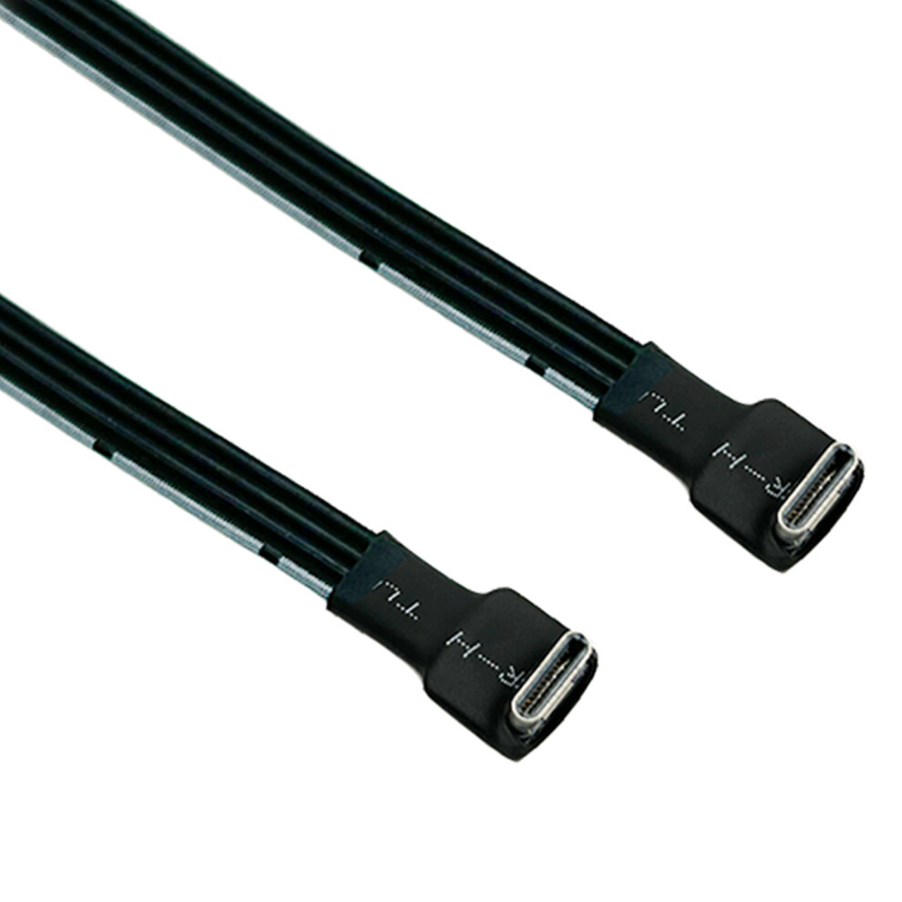 Usb 2.0 Type C Male To Type C Male Data- 0.7M Double Elbow 7704000275132