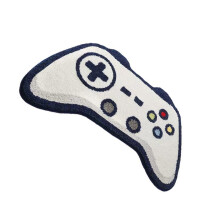 Schwarze Gamepad-Badezimmermatte, weicher,-500MMx800MM Weiß