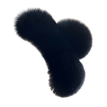 Haarspange aus Kunstpelz, Haarschmuck, modische-Schwarz
