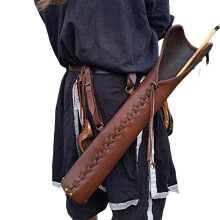 Quiver Bag PU Leather 53cm Medieval Waist Hanging Quiver Holder
