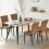 AINPECCA Grey 150CM Dining Table Marble Effect Home Kitchen 8