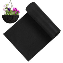 Fabric Planter Liner Roll Black Moisture Retention Flower Basket Liners Outdoor Balcony Potting Sheets Replacement