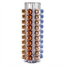 Pod-karrusel til Nespresso Original, pladsbesparende 360 graders roterende pod-holder med solid base, materiale af højeste kvalitet for jævn og