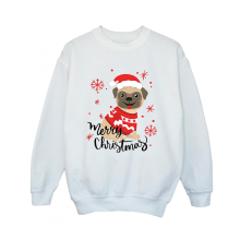 Christmas Boys Pets Christmas Pug Merry Christmas SweatshirtWhite12-13 years