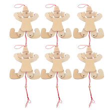 6 Unidades De Marionetes Não Acabada Para Crianças Diy