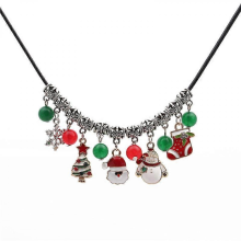 Christmas snowman Christmas tree shaped necklace clavicle chain hanging pendant