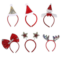 6 Pcs Holiday Headbands,cute Christmas Head Hat Toppers ,for Christmas Party,christmas DinnerA