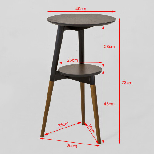 SoBuy Sofá Mesa Lateral com Rodas e Suporte 2