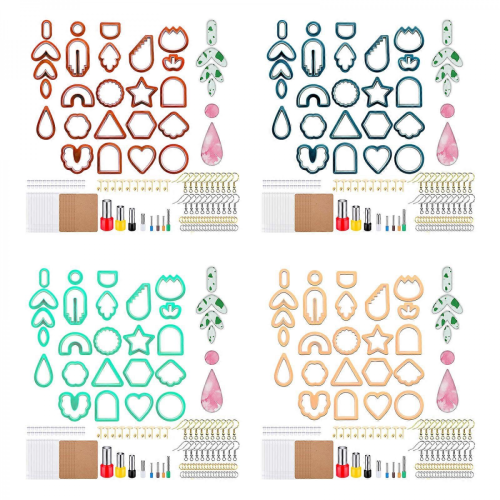 DIY Polymer Clay Cutters Set for Earring Making For Craft Fashion Gift QAGreen 1
