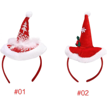 Christmas hat, Santa hat, hair band, Christmas headband, Christmas headdress, party costume(2Pcs)