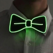 Led Mens Bow Tie Necktie Luminous Flashing For Christmas Evening Party DecorationGreen