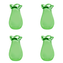 Decorative Elegant Glass Container For Cats Whisker-Green