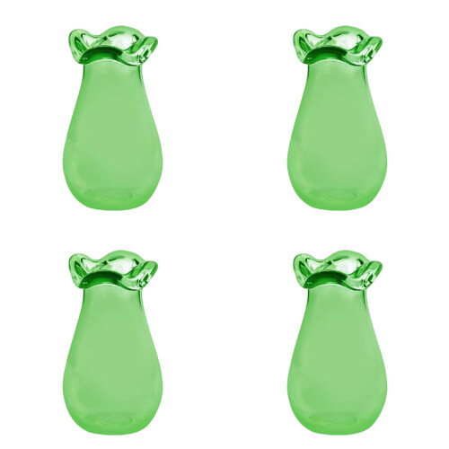 Decorative Elegant Glass Container For Cats Whisker-Green