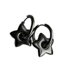 Boucles d'oreilles élégantes en acier inoxydable,-Étoile