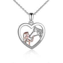 Horse Pendant Necklace Sterling Silver Girls With Horse Gift For Women GirlsWhite Horse Necklace