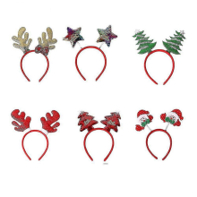 6 Pcs Holiday Headbands,cute Christmas Head Hat Toppers ,for Christmas Party,christmas DinnerD